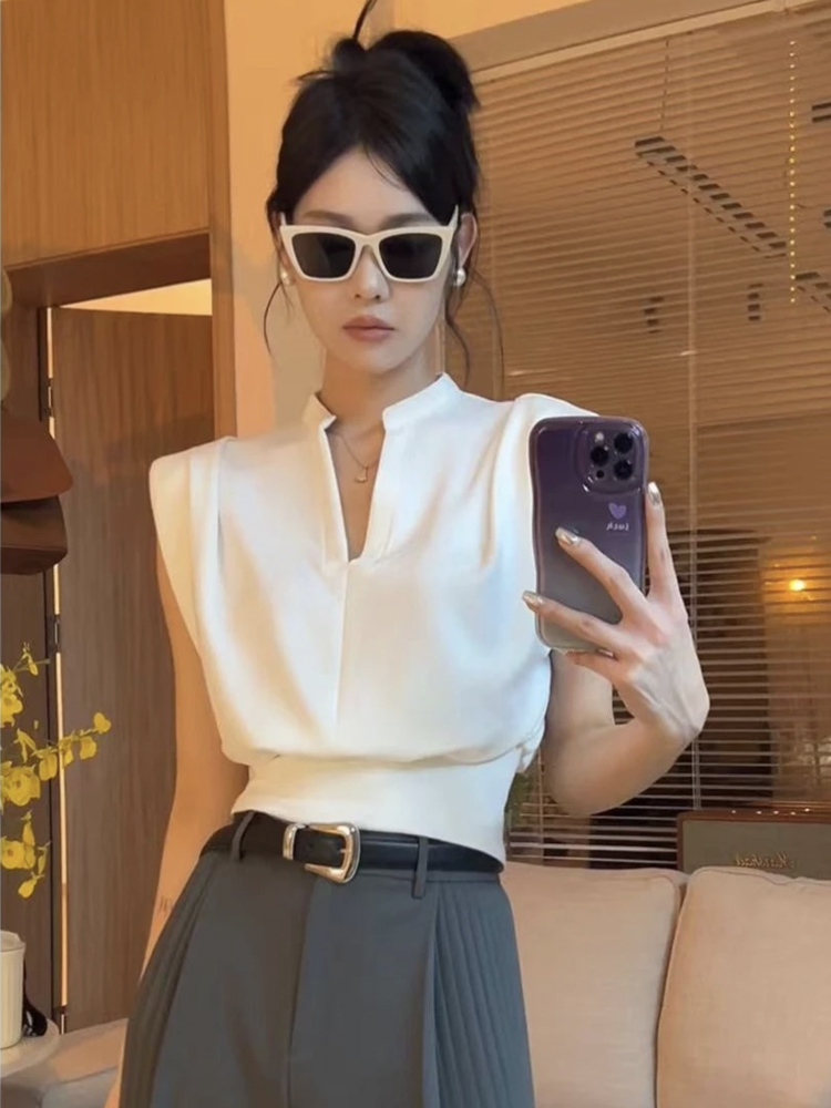 Summer Clothing Brands - Retro Stand Collar Short Sleeve Shirt