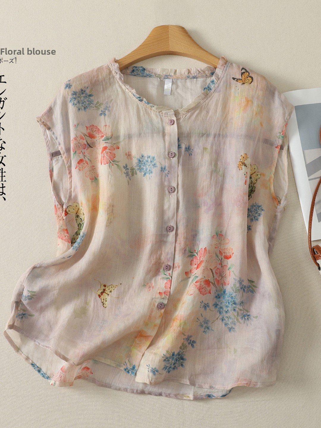 Summer Cotton Linen Floral Pri - Summer Clothing Over 60 review and price