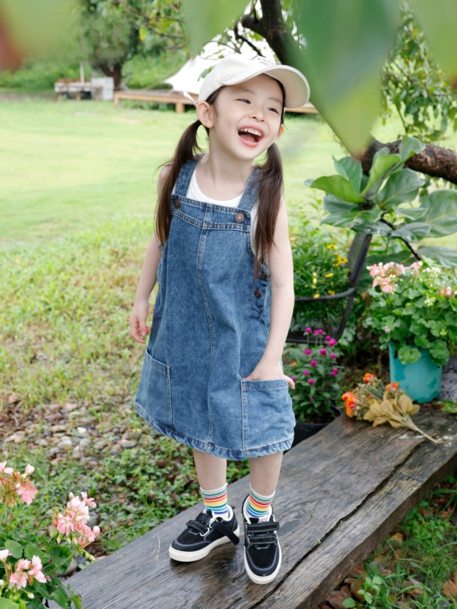 Girls Outdoor Camping Denim Ov - Vintage Summer Clothing Brand review and price