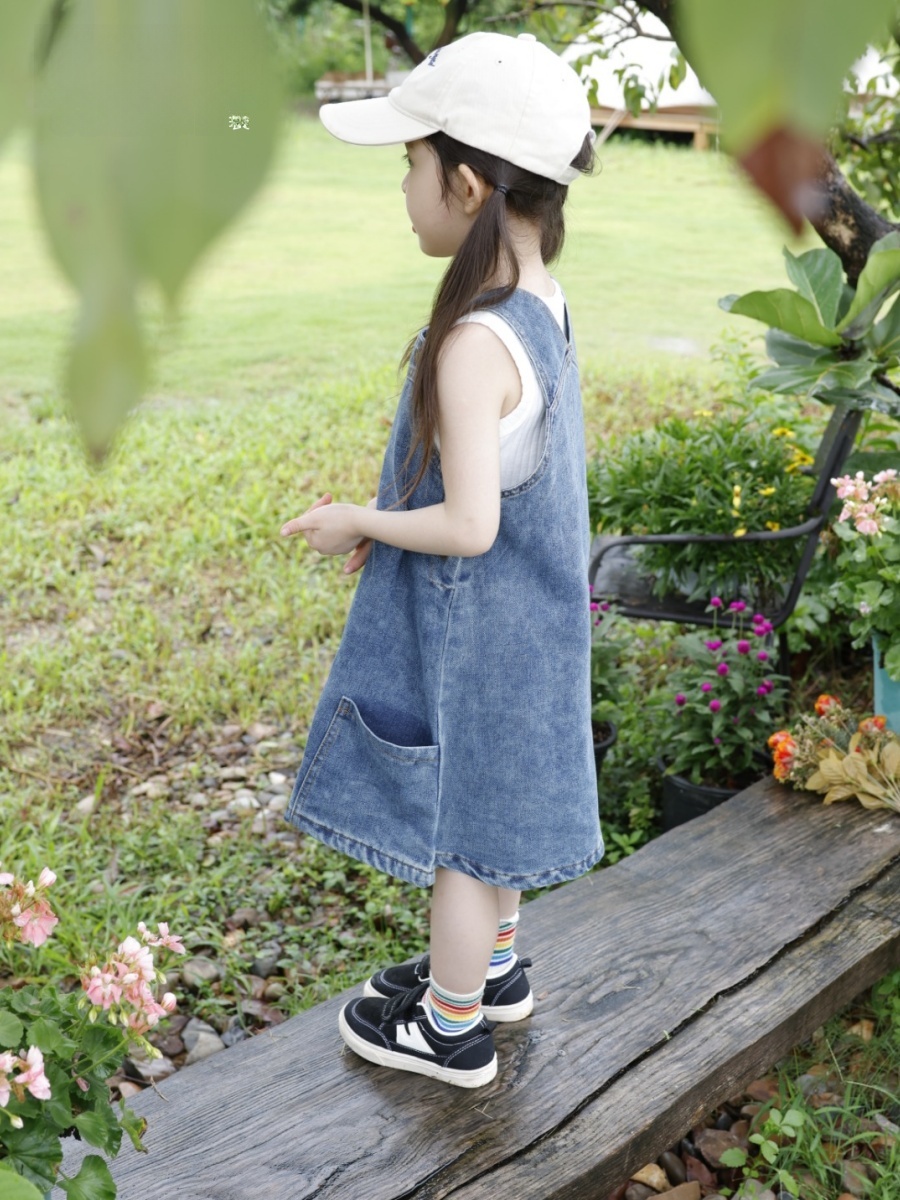 Girls Outdoor Camping Denim Ov - Vintage Summer Clothing Brand review and price