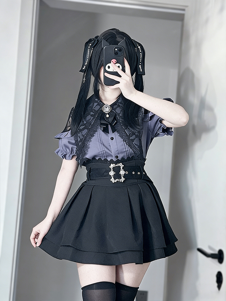 Gothic Style Shoulder Bared Sh - Off Shoulder Blouse review and price