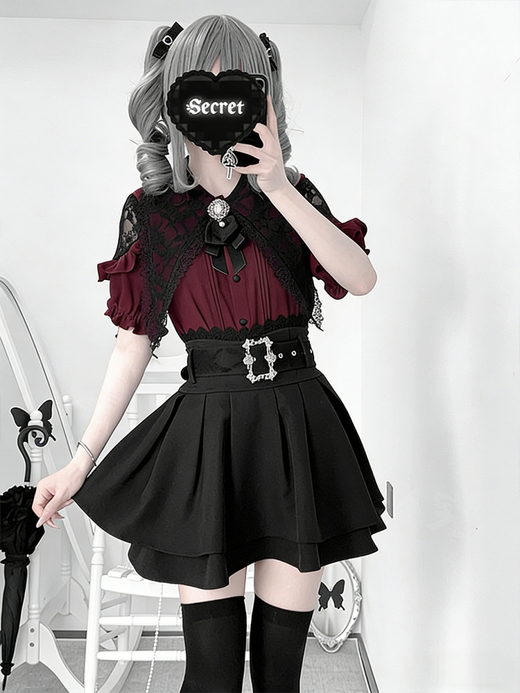 Gothic Style Shoulder Bared Sh - Off Shoulder Blouse review and price