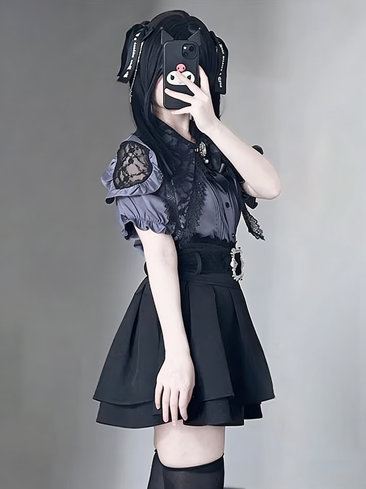 Gothic Style Shoulder Bared Sh - Off Shoulder Blouse review and price
