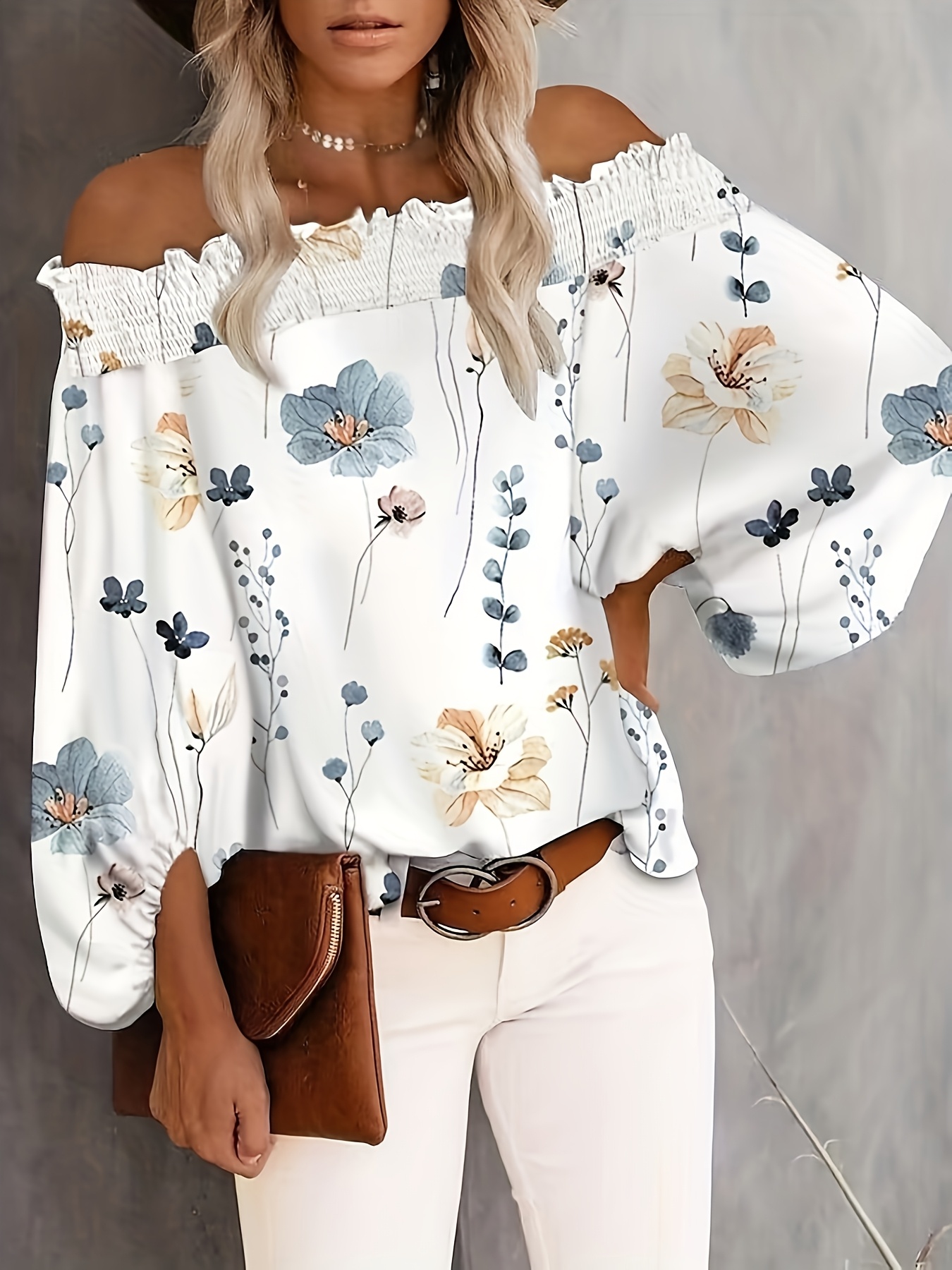Plus Size New Women's Casual F - Off Shoulder Blouse review and price