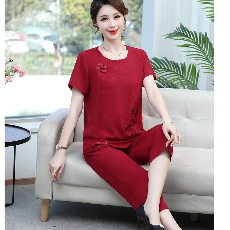 Summer Cotton Linen Short Slee - Summer Clothing Over 60 review and price
