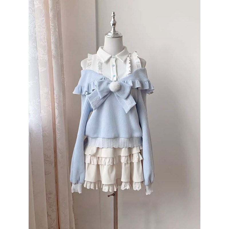 Kawaii Soft Girl Lolita 2 Piec - Off Shoulder Blouse review and price