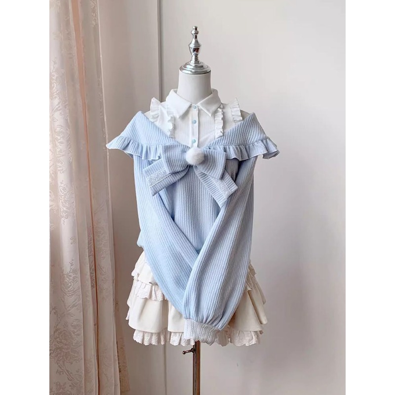 Kawaii Soft Girl Lolita 2 Piec - Off Shoulder Blouse review and price