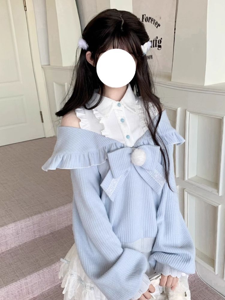 Kawaii Soft Girl Lolita 2 Piec - Off Shoulder Blouse review and price