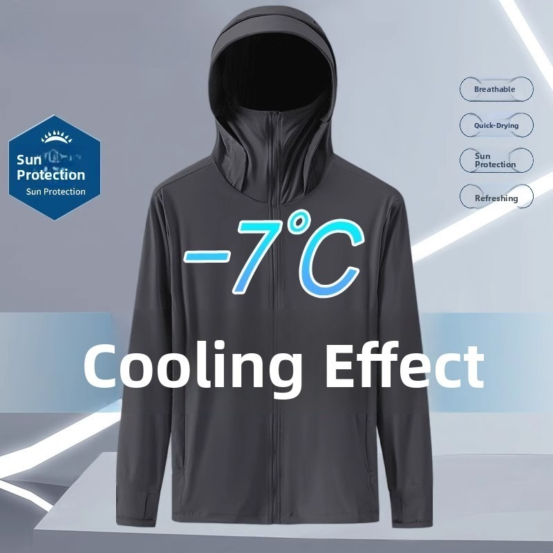 Summer Ice Silk Thin Hooded UV - Summer Uv Clothing review and price