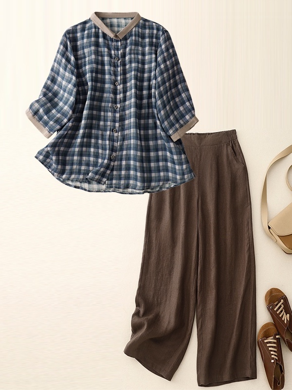 Cotton Linen Set Summer Slim F - Summer Clothing Over 60 review and price