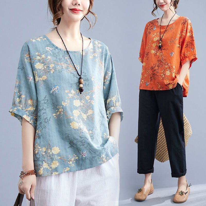 Summer New Cotton Linen Slim F - Summer Clothing Over 60 review and price