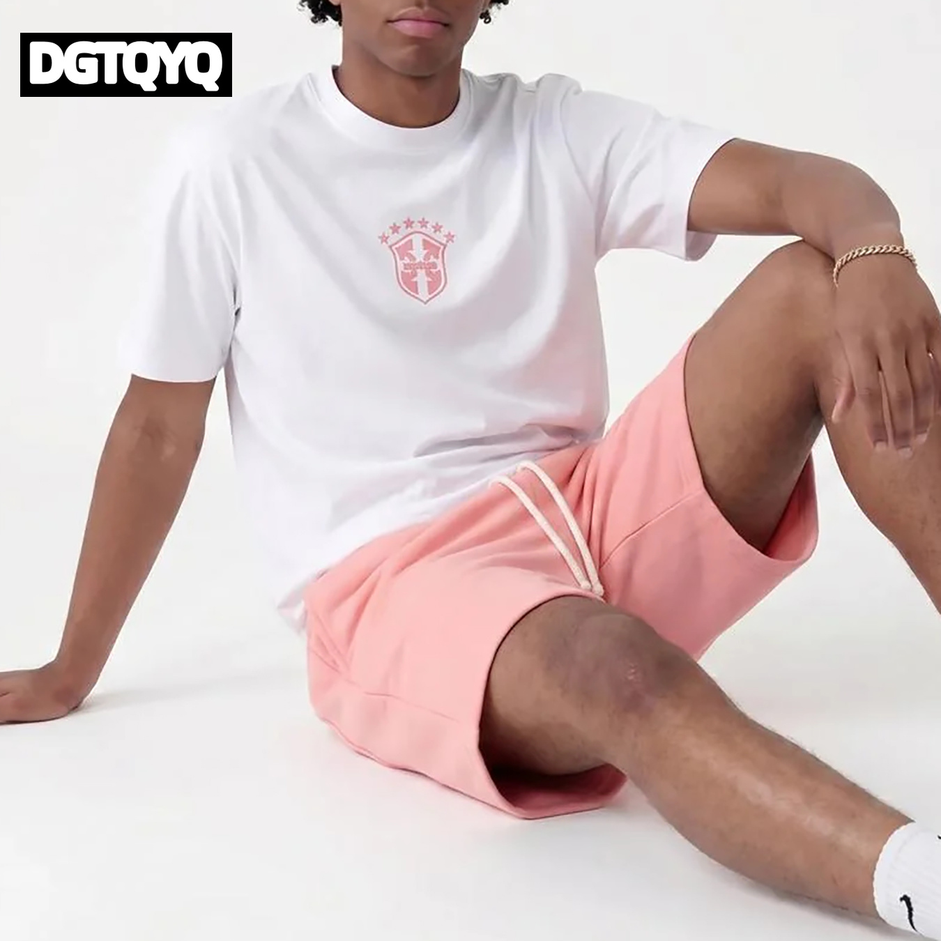 Man's Summer New Pink Embroide - Summer Clothing Sets Women review and price