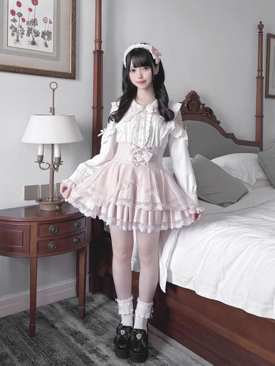 Harajuku Kawaii Skirt Sets Wom - Off Shoulder Blouse review and price