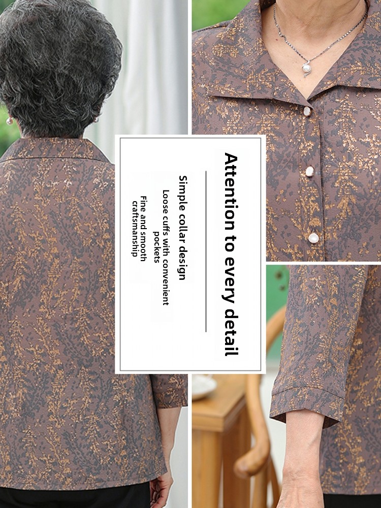 Elegant Grandmother Style Shir - Summer Clothing Over 60 review and price