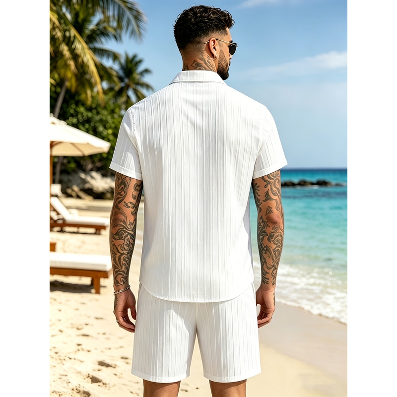 2Men's Summer Casual Suit Set， - Summer Clothing Beach review and price