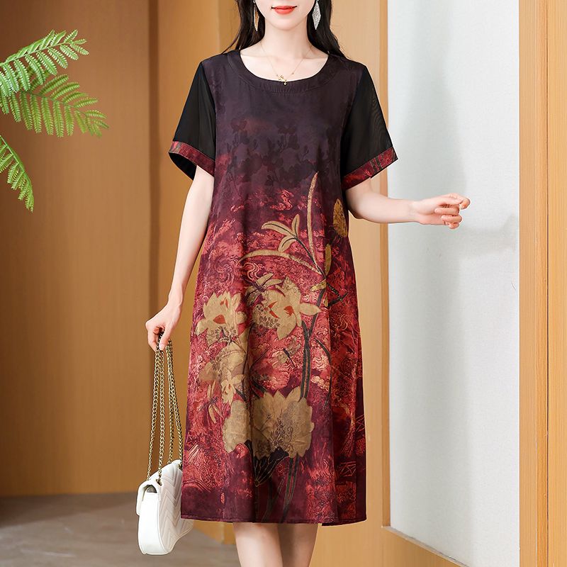 Elegant Mid-Length Printed Dre - Summer Clothing Over 60 review and price