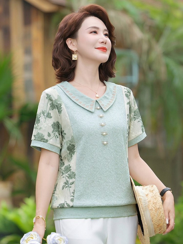 Slimming Short Sleeve T-Shirt  - Summer Clothing Over 60 review and price