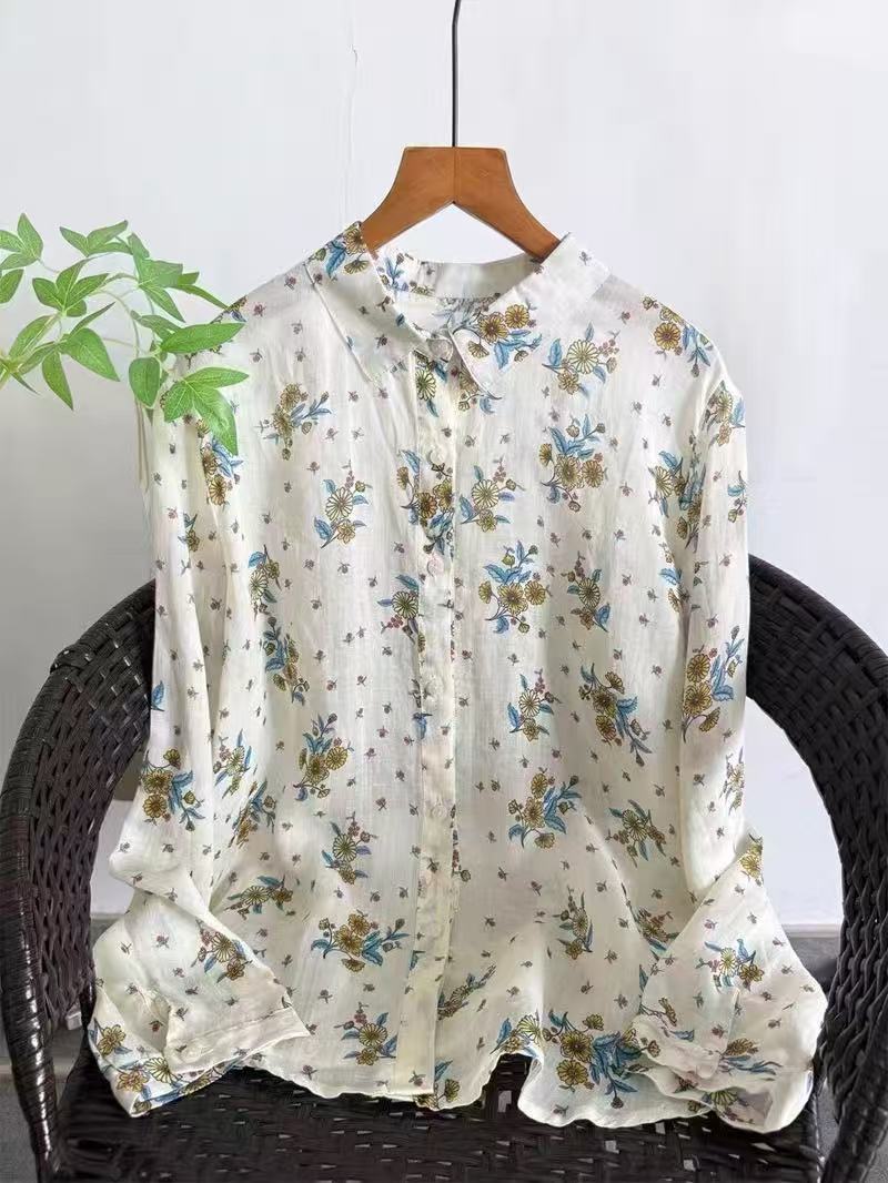 100% Ramie linen shirts and bl - Vintage Summer Clothing Brand review and price