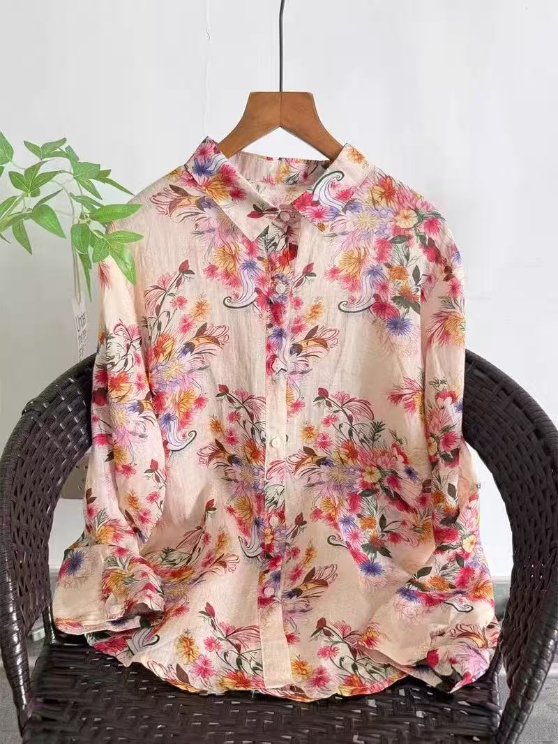 100% Ramie linen shirts and bl - Vintage Summer Clothing Brand review and price