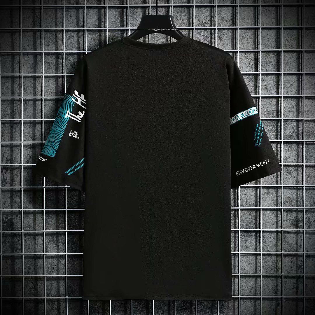 Men Harajuku Graphic Black Sum - Vintage Summer Clothing Brand review and price