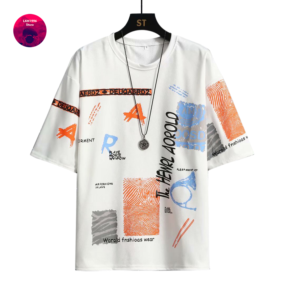 Men Harajuku Graphic Black Sum - Vintage Summer Clothing Brand review and price