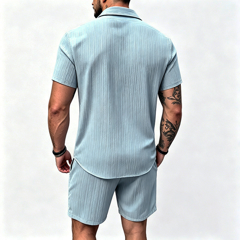 2026 New Men Vertical Wrinkle  - Summer Clothing Beach review and price