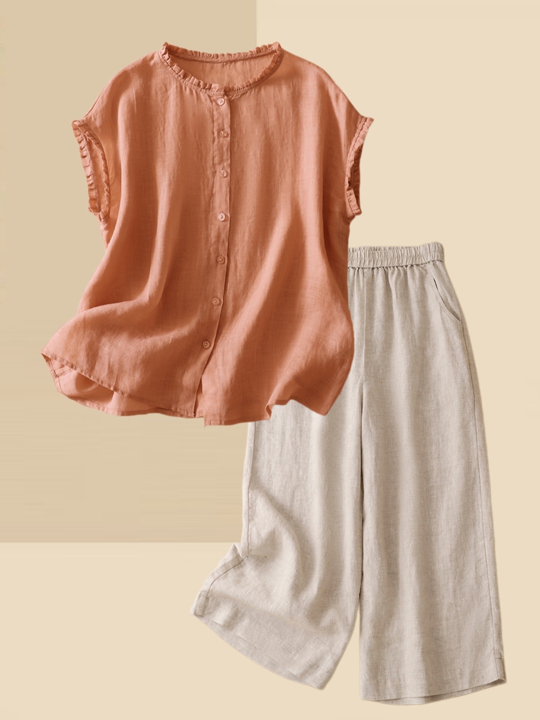 Women's Thin Cotton Linen Shir - Summer Clothing Over 60 review and price