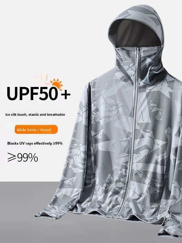 Men's Camouflage Ice Silk Sun  - Summer Uv Clothing review and price