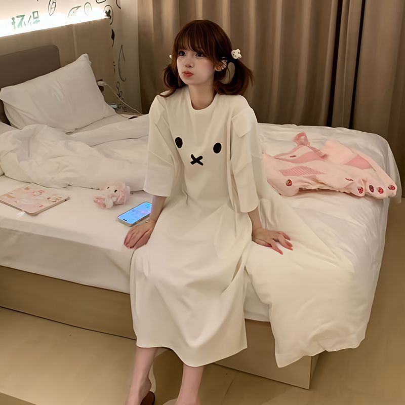 Kawaii Miffy Sleeping Dress Cu - Summer Away Clothing review and price