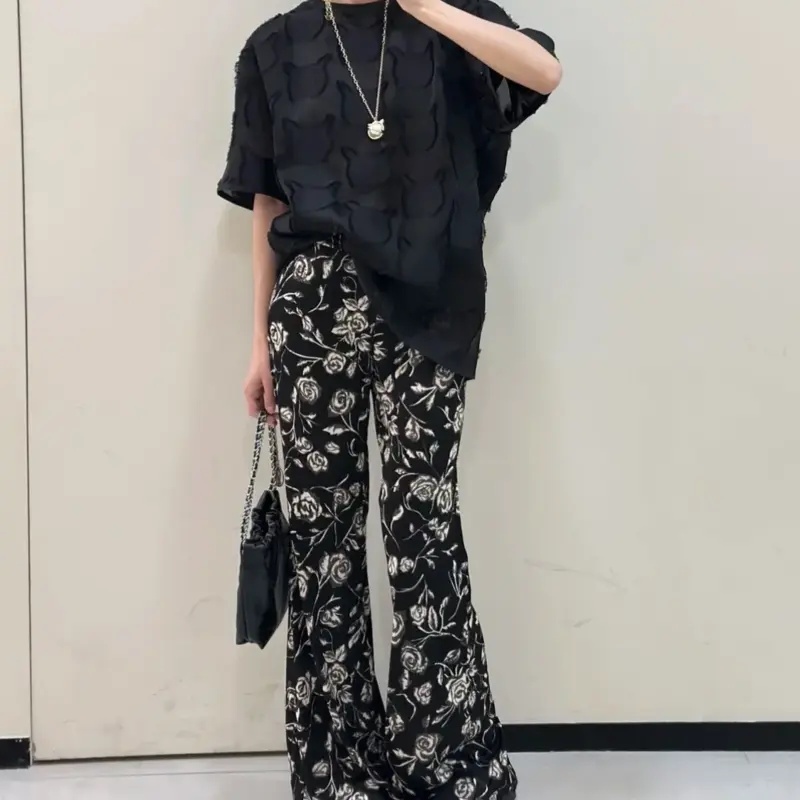 New French Flower Printed Flar - Vintage Summer Clothing Brand review and price
